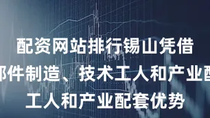 配资网站排行锡山凭借原有零部件制造、技术工人和产业配套优势